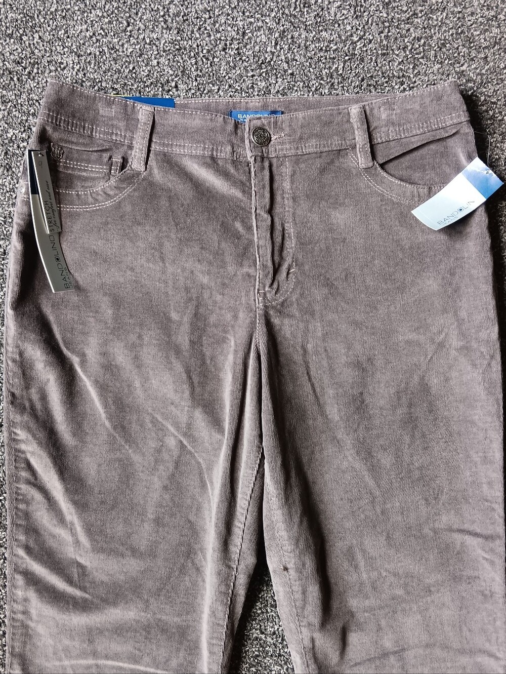 NWT Gray Autumn Corduroy Bandolino Lucie Skinny Jeans Womens 14, Casual - Picture 4 of 11